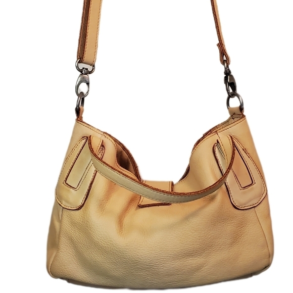 GIORGIA MILANI Genuine Leather Made in Italy Woven 4 Pocket Shoulder Bag EUC - Picture 3 of 12